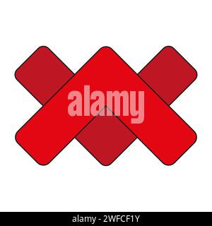 Geometric design. Flat style. Design element. Icon symbol. Line art. Vector illustration. EPS 10. Stock Vector