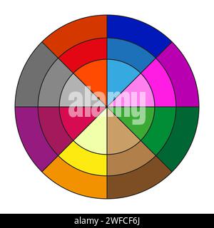 Colored circle target. Business concept. Geometric element. Vector illustration. stock image. EPS 10. Stock Vector