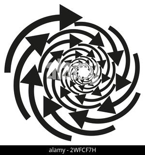 Spiral arrows, great design for any purposes. Vector illustration. EPS 10. Stock Vector