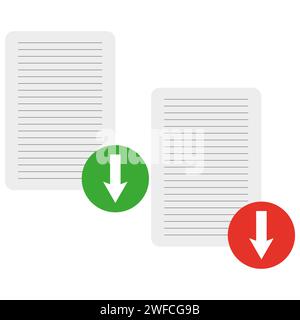 Document upload icon. Load internet data symbol. Vector illustration. Stock image. EPS 10. Stock Vector