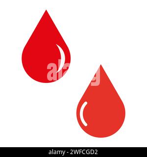 Drops of blood. Medical icon. Vector illustration. Stock image. EPS 10. Stock Vector