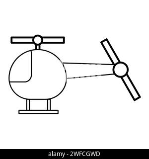 Cartoon black helicopter. technology background. Vector illustration. stock image. EPS 10. Stock Vector