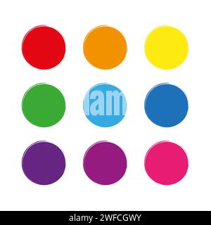 Colored circles. Vector illustration. stock image. EPS 10. Stock Vector