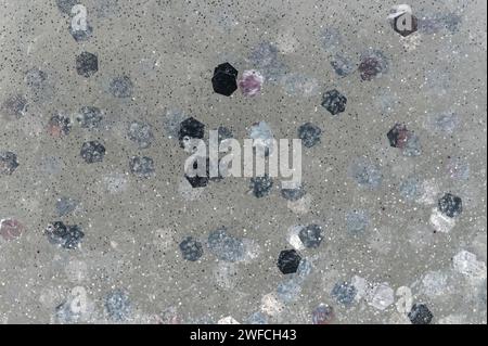 Pattern of grey color slime background macro close up view Stock Photo