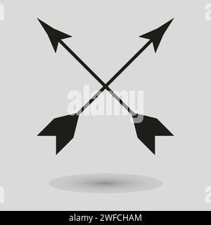 Arrows cross icon. Cross symbol. Graphic element. Vector illustration. Stock image. EPS 10. Stock Vector