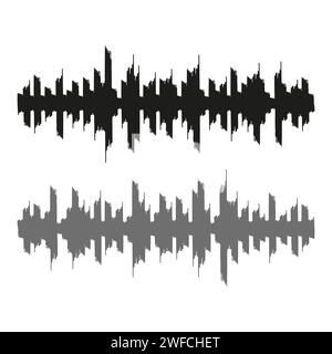 Sound wave. Wave pattern. Vector illustration. Stock image. EPS 10. Stock Vector