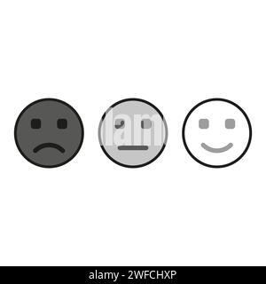 Set icon smile emoji. Vector illustration. Stock image. EPS 10. Stock Vector