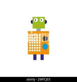 Cartoon robot. Tech vector. Vector illustration. stock image. EPS 10. Stock Vector