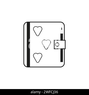 Notepad pencil icon. Education concept. Editable stroke. Vector illustration. Stock image. EPS 10. Stock Vector