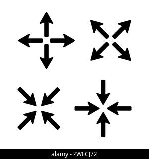 Flat arrows crosses for marketing design. Team concept. Vector illustration. stock image. EPS 10. Stock Vector