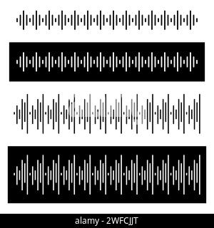 sound icon set. Sound wave. Gradient color. dj background. Digital technology background. Vector illustration. stock image. EPS 10. Stock Vector
