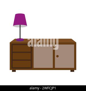 Lamp on the desk. Education concept. Vector illustration. stock image. EPS 10. Stock Vector