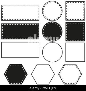 different geometric frames. Vector illustration. stock image. EPS 10. Stock Vector