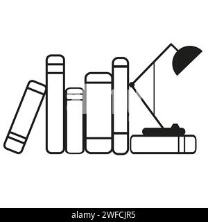 book shelf icon. Linear icon. Editable stroke. Vector illustration. Stock Image. EPS 10. Stock Vector