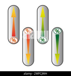 Line art percentage arrows. Vector illustration. stock image. EPS 10. Stock Vector
