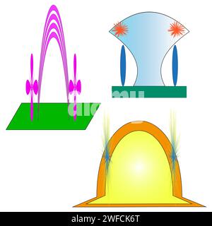 wedding arches for decorative design. Vector illustration. stock image. EPS 10. Stock Vector