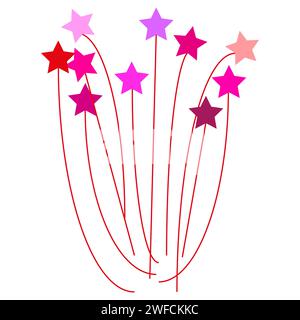 Colorful fireworks icon. Vector illustration. Stock image. EPS 10. Stock Vector