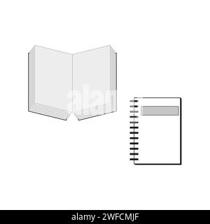 black book icons. Vector illustration. stock image. EPS 10. Stock Vector
