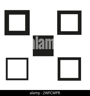 squares for banner design. Photo frame. Line art. Vector illustration. Stock image. EPS 10. Stock Vector