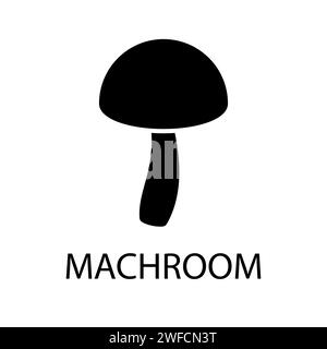 mushroom icon. Natural organic nutrition. Vector illustration. Stock image. EPS 10. Stock Vector