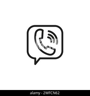 message handset icon. Chat message icon. Telephone sign. mobile app design. Vector illustration. Stock image. EPS 10. Stock Vector