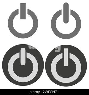 Icon switches. turn on turn off buttons. Vector illustration. stock image. EPS 10. Stock Vector