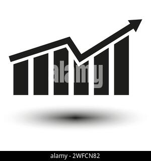 graph for concept design. Financial management concept. Market chart profit money. Vector illustration. stock image. EPS 10. Stock Vector