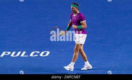 Rafael NADAL (ESP) vs Cameron NORRIE (GBR) during their Singles Final match of the Abierto Mexicano Telcel presentado por HSBC at the Arena GNP Seguros on February 26, 2022 in Acapulco, Mexico. Photo by Victor Fraile / Power Sport Images Stock Photo