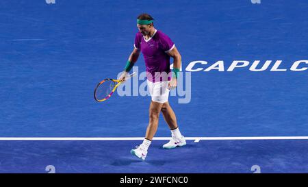 Rafael NADAL (ESP) vs Cameron NORRIE (GBR) during their Singles Final match of the Abierto Mexicano Telcel presentado por HSBC at the Arena GNP Seguros on February 26, 2022 in Acapulco, Mexico. Photo by Victor Fraile / Power Sport Images Stock Photo