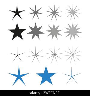 Sketch different stars. Geometric background.Tattoo art. Circle geometric shape. Vector illustration. stock image. EPS 10. Stock Vector