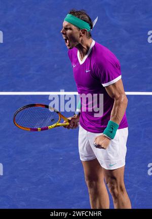 Rafael NADAL (ESP) vs Cameron NORRIE (GBR) during their Singles Final match of the Abierto Mexicano Telcel presentado por HSBC at the Arena GNP Seguros on February 26, 2022 in Acapulco, Mexico. Photo by Victor Fraile / Power Sport Images Stock Photo