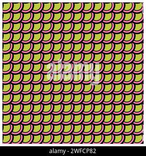 Scale pattern. Geometric circle abstract motif. Sea wave japanese pattern. Vector illustration. stock image. EPS 10. Stock Vector