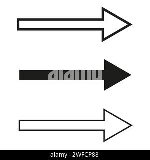 Different unique brush arrows. Exclusive arrow design. stock image. EPS 10. Stock Vector