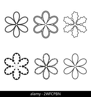 Flowers icons. Summer motif. Vector illustration. stock image. EPS 10. Stock Vector
