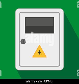 electric box icon. Electric power. Shield icon. Vector illustration. Stock image. EPS 10. Stock Vector