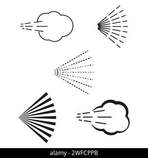 set scattering icons. Spray icons. Vector illustration. stock image. EPS 10. Stock Vector