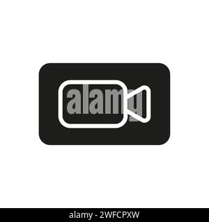 Camera stream icon. Computer technology concept. Team work concept. Vector illustration. Stock image. EPS 10. Stock Vector