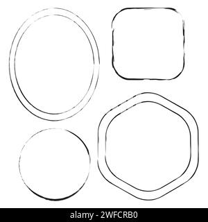 Exclusive frames, figures. Different frame set. Design element. Modern art. stock image. EPS 10. Stock Vector