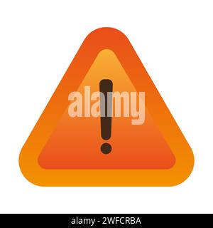 orange triangle exclamation mark. Attention sign. Alert message. Vector illustration. stock image. EPS 10. Stock Vector