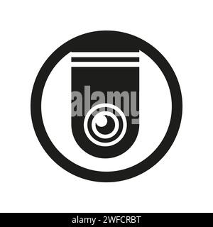 Security webcam icon. Global network. Internet communication. Digital technology background. Vector illustration. stock image. EPS 10. Stock Vector