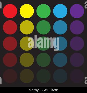 Trendy palette circles, great design for any purposes. Pastel color. Vector illustration. stock image. EPS 10. Stock Vector