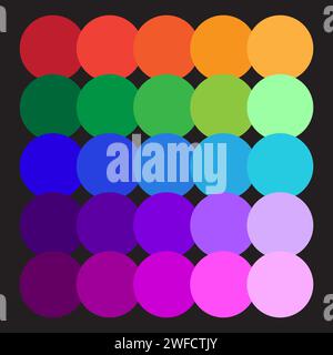 Trendy palette circles, great design for any purposes. Pastel color. Vector illustration. stock image. EPS 10. Stock Vector