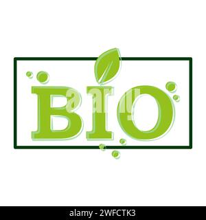 Bio inscription. Premium design. Ecology concept. Vector illustration. stock image. EPS 10. Stock Vector