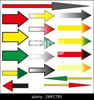Different colored arrows. Vector illustration. stock image. EPS 10. Stock Vector