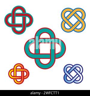 Celt square in abstract style. Design element. Geometric art. Vector illustration. stock image. EPS 10. Stock Vector