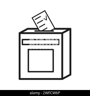 black ballot box icon. Vector illustration. Stock image. EPS 10. Stock Vector