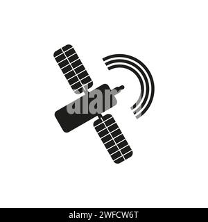 Satellite icon. Internet communication. Cloud technology. Vector illustration. Stock image. EPS 10. Stock Vector