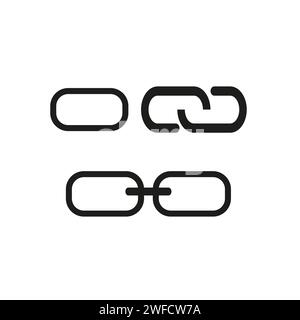 chain links icon. Design element. Safety internet technology. Partnership concept. Vector illustration. stock image. EPS 10. Stock Vector