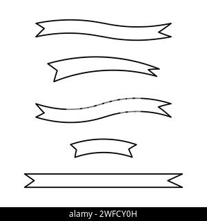 Retro ribbon icons. Old paper. Discount badge shape. Vector illustration. stock image. EPS 10. Stock Vector