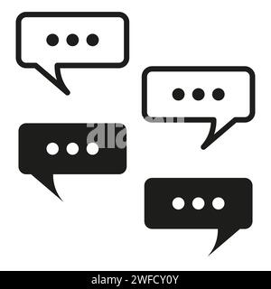 Message icons. Speak icon. Dialog, chat speech bubble. Cloud icon. Chat message icon. Vector illustration. Stock image. EPS 10. Stock Vector